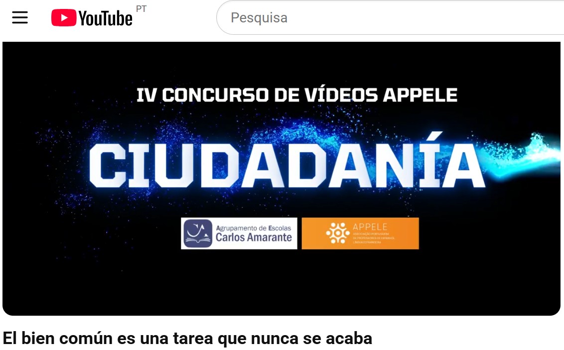 AE Carlos Amarante entre os Vencedores do IV Concurso de Vídeos APPELE